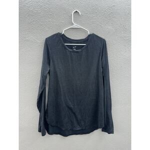 HEAD Womens Top Size XL Black Heathered Long Sleeve Round Neck